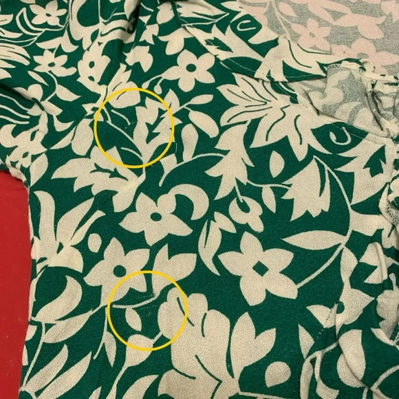 FREE PEOPLE NWOT Rebecca Floral Ruffle Dress in Emerald - Picture 7 of 12